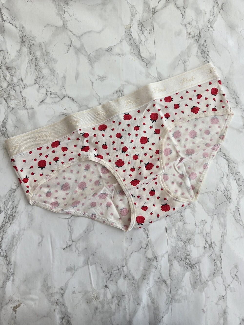 Victoria's Secret PINK Logo Cotton Hiphugger Hipster Panties L NWT